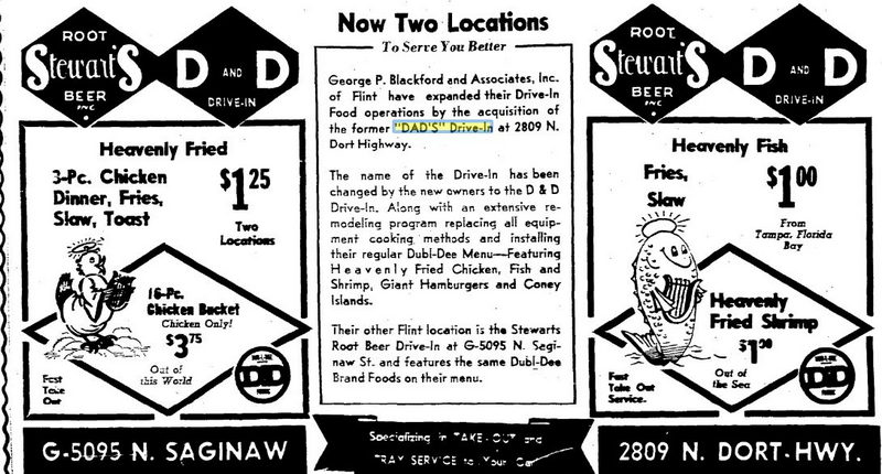 Dads Drive-In (Varsity Drive-In, D&D Drive-In, Stewarts) - Sept 1966